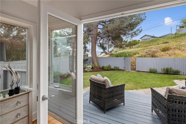 view of sunroom