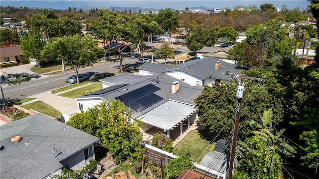 aerial view with a residential view