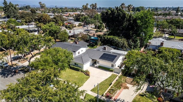 drone / aerial view with a residential view