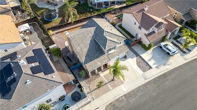 aerial view featuring a residential view