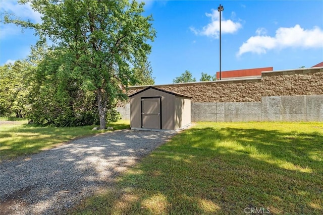view of shed