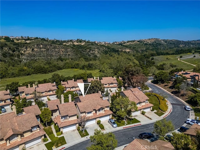 bird's eye view featuring a residential view