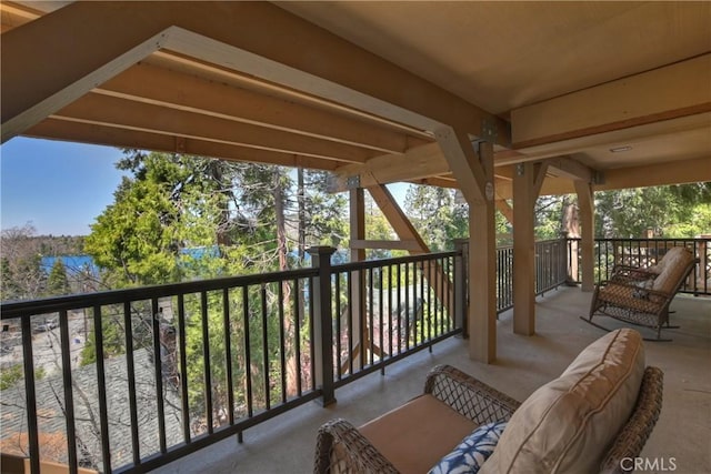 balcony featuring outdoor lounge area
