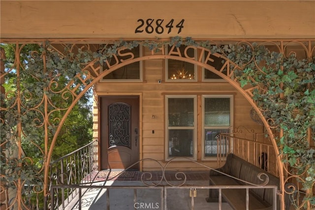 view of exterior entry