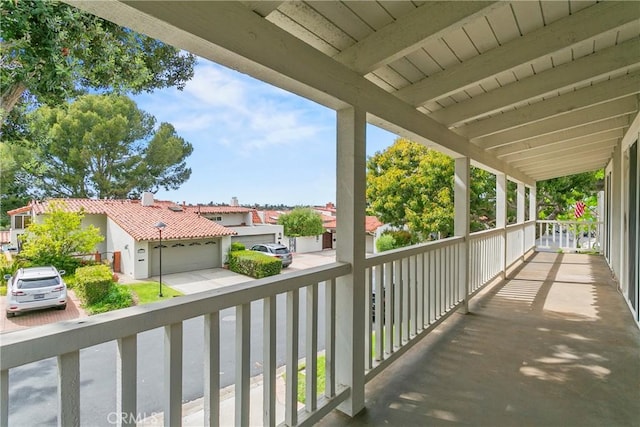 balcony featuring a residential view