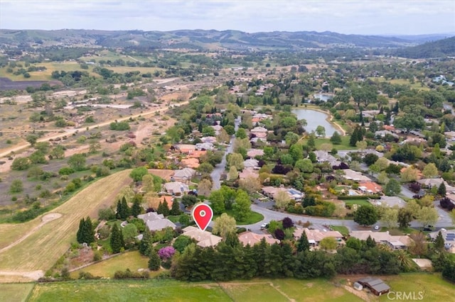 3065 Tierra Mesa, Atascadero, CA 93422 - aerial overview of property's location with a mountainous background and nearby suburban area