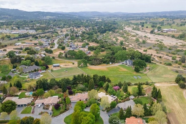 3065 Tierra Mesa, Atascadero, CA 93422 - aerial overview of property's location with a mountain backdrop and nearby suburban area