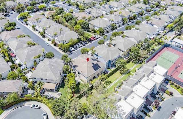 drone / aerial view with a residential view