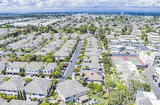 bird's eye view with a residential view