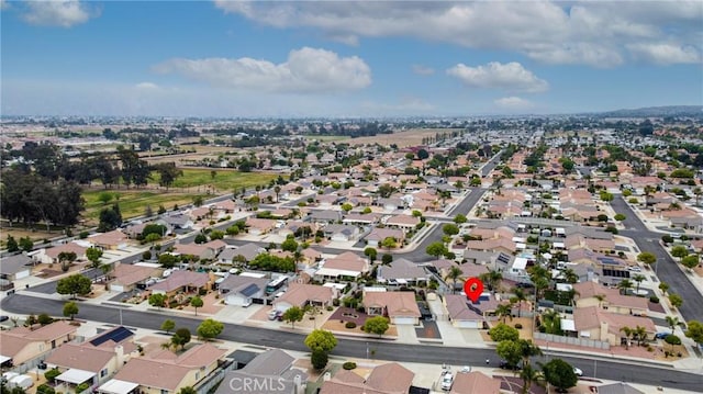 aerial view with a residential view