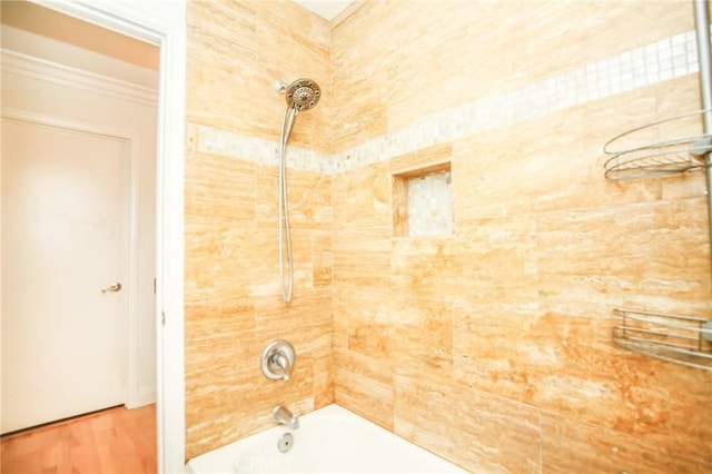 25957 Via Pera Unit C4, Mission Viejo, CA 92691 - full bathroom with bathing tub / shower combination and wood finished floors