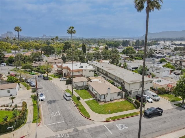 aerial view with a residential view