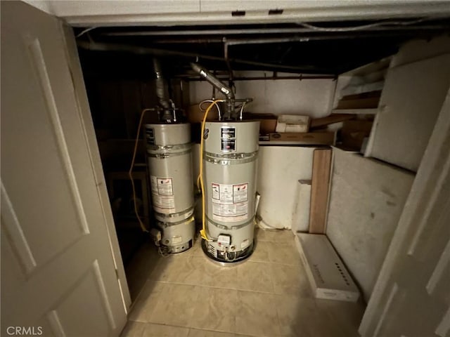 utilities featuring strapped water heater