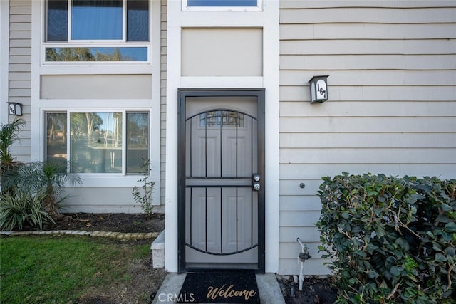 view of exterior entry