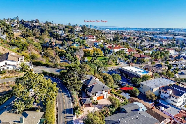 aerial view featuring a residential view