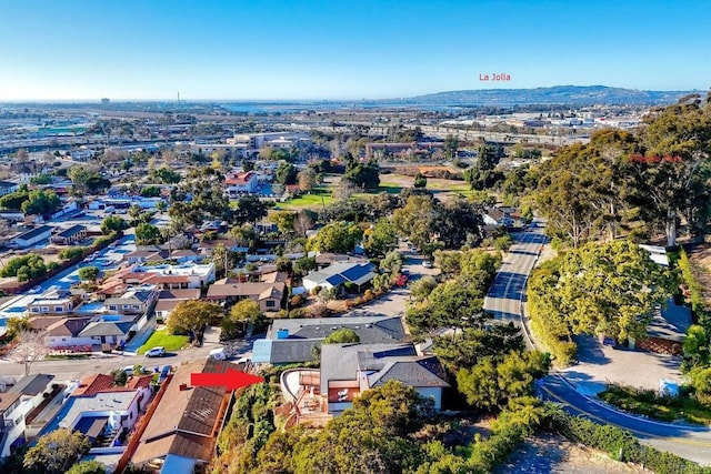 drone / aerial view featuring a residential view