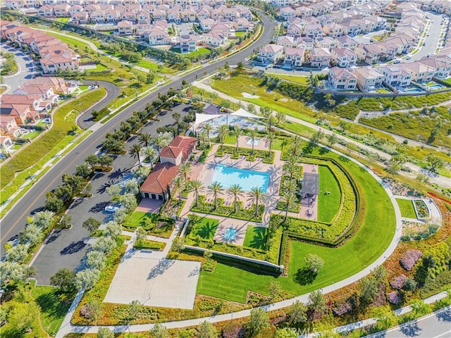 drone / aerial view with a residential view