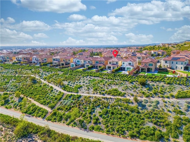 bird's eye view featuring a residential view