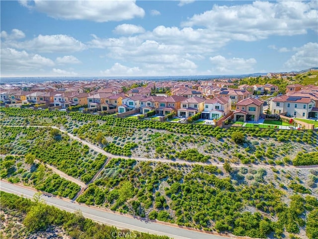 bird's eye view with a residential view
