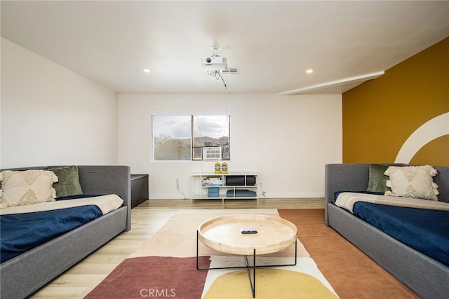 61584 Pueblo Trl, Joshua Tree, CA 92252 - living area with recessed lighting and wood finished floors