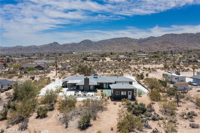 61584 Pueblo Trl, Joshua Tree, CA 92252 - view of subject property featuring a mountain backdrop and a desert landscape