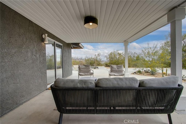 61584 Pueblo Trl, Joshua Tree, CA 92252 - view of patio / terrace with an outdoor hangout area