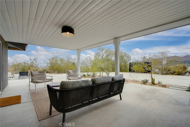61584 Pueblo Trl, Joshua Tree, CA 92252 - view of patio with an outdoor living space