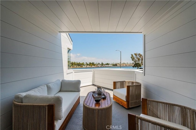 exterior space with outdoor lounge area