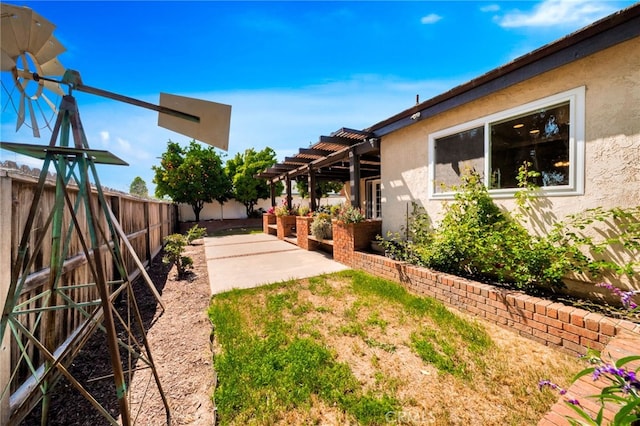 31341 Via Sonora, San Juan Capistrano, CA 92675 - view of yard with a patio, a fenced backyard, and a pergola