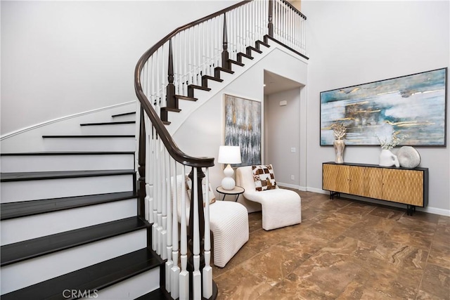 12 Starflower, Lake Forest, CA 92630 - stairs featuring baseboards and a high ceiling