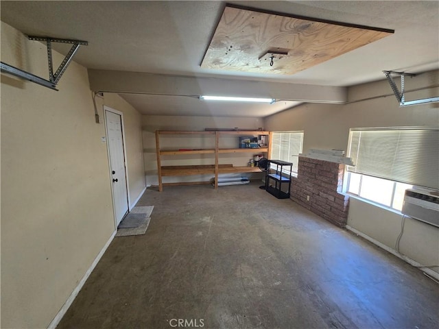 garage with baseboards