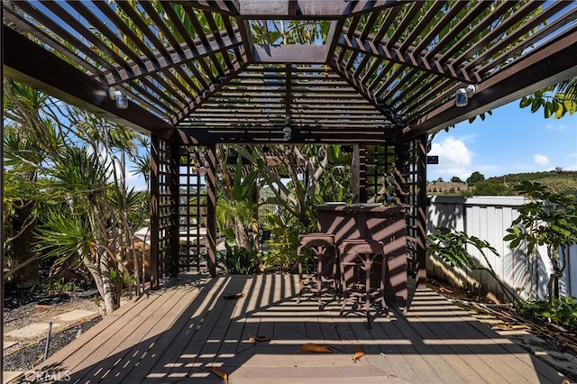 2465 Via Oeste Dr, Fallbrook, CA 92028 - wooden terrace with a pergola