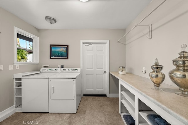 2465 Via Oeste Dr, Fallbrook, CA 92028 - laundry room featuring washer and clothes dryer and baseboards