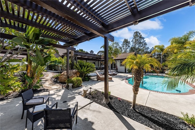 2465 Via Oeste Dr, Fallbrook, CA 92028 - outdoor pool featuring a pergola and a patio area