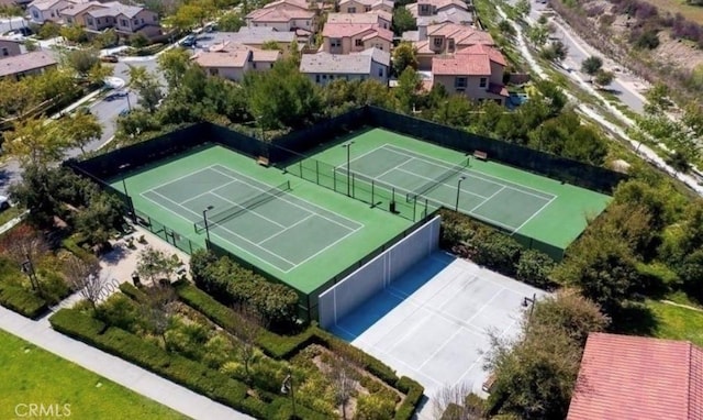 aerial view featuring a residential view
