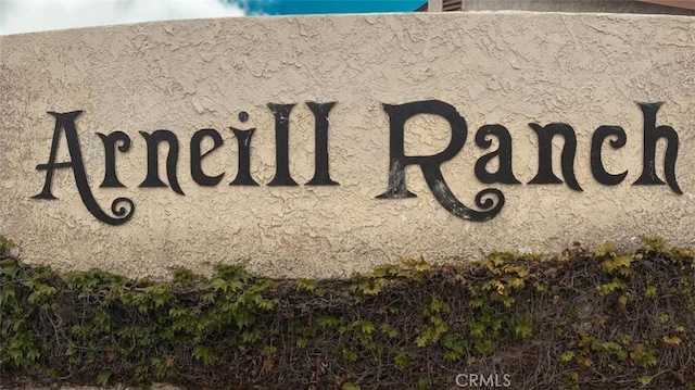 view of community sign