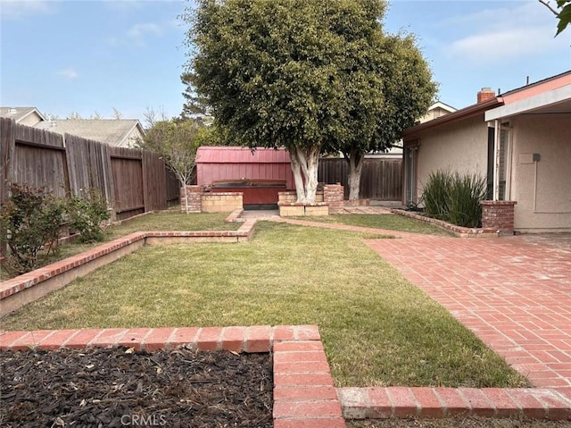 2615 Shalimar St, Camarillo, CA 93010 - fenced backyard featuring a hot tub and a patio