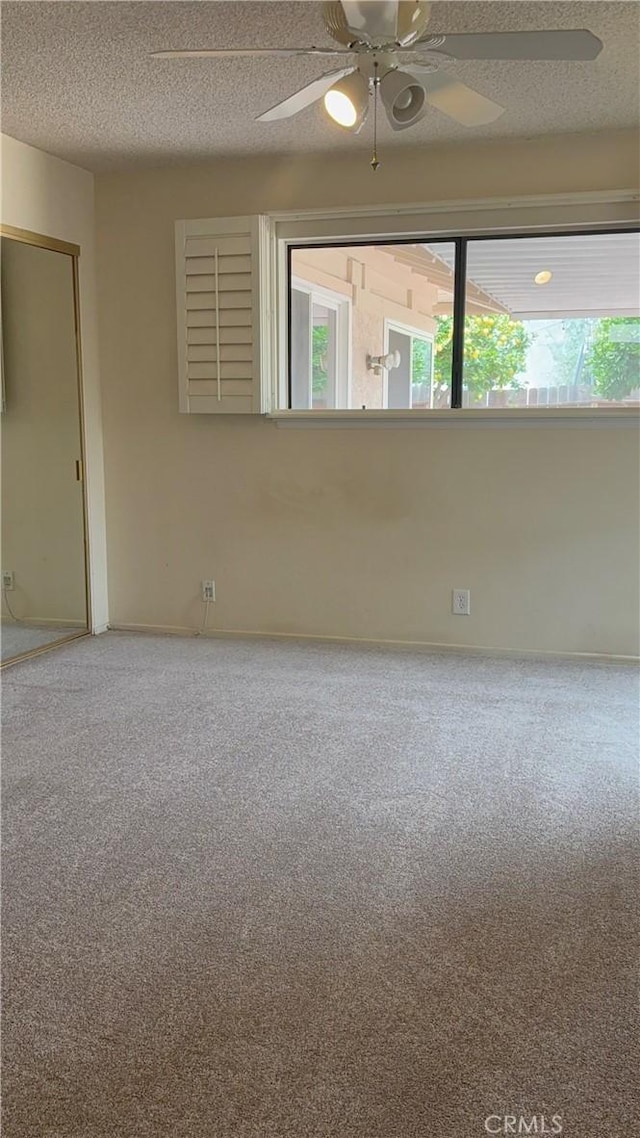 2615 Shalimar St, Camarillo, CA 93010 - spare room featuring ceiling fan, carpet floors, and a textured ceiling