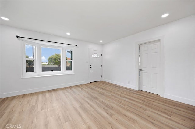 11867 S San Pedro St, Los Angeles, CA 90061 - entrance foyer featuring recessed lighting, baseboards, and light wood-type flooring