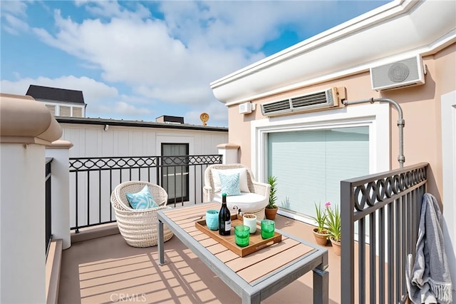 617 Crest Dr, Manhattan Beach, CA 90266 - balcony featuring a wall mounted air conditioner