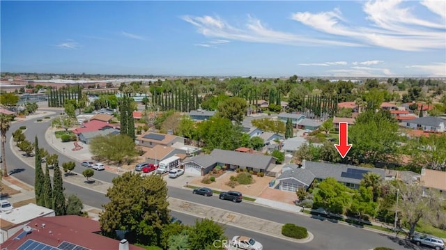 drone / aerial view featuring a residential view