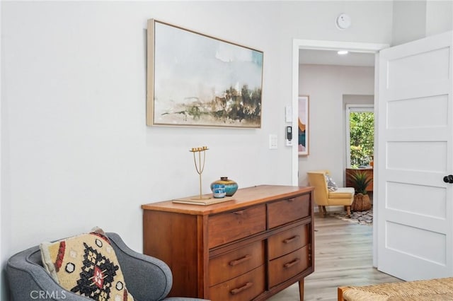 interior space with light wood-style flooring