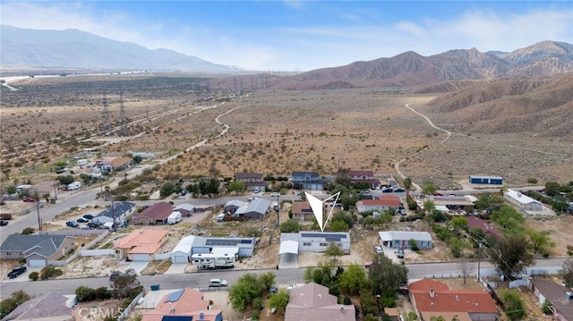 12859 Danbury St, Whitewater, CA 92282 - aerial perspective of suburban area with a mountain backdrop and a desert landscape