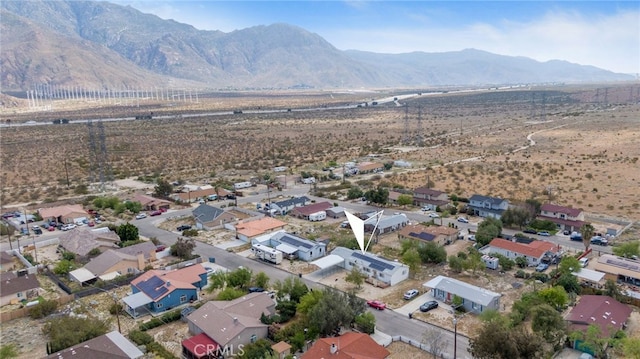 12859 Danbury St, Whitewater, CA 92282 - aerial view of residential area with a mountain backdrop and a desert landscape