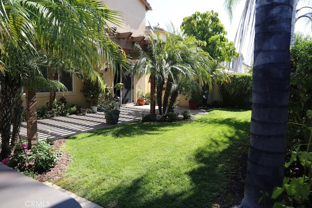 1730 W Alps Dr, Upland, CA 91784 - view of green lawn with a pergola and a patio