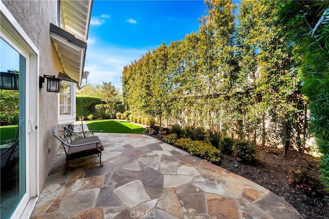 view of patio / terrace featuring a fenced backyard