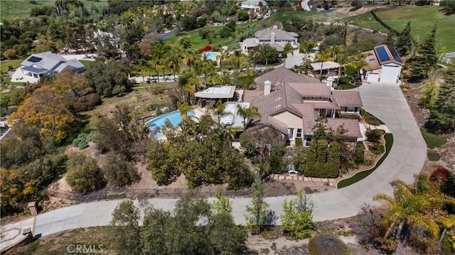 3988 Keri Way, Fallbrook, CA 92028 - aerial view of property and surrounding area with a pool area and nearby suburban area
