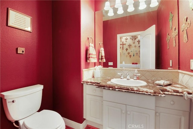 3988 Keri Way, Fallbrook, CA 92028 - bathroom featuring backsplash, toilet, and vanity