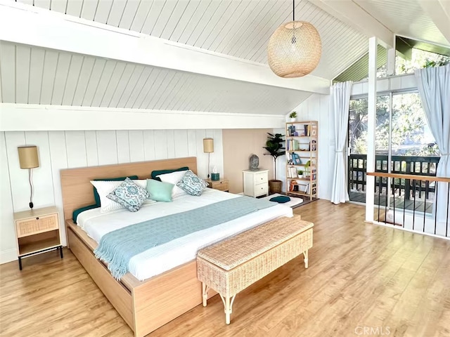 2012 Poplar Dr, Running Springs, CA 92382 - bedroom with wood finished floors and access to outside