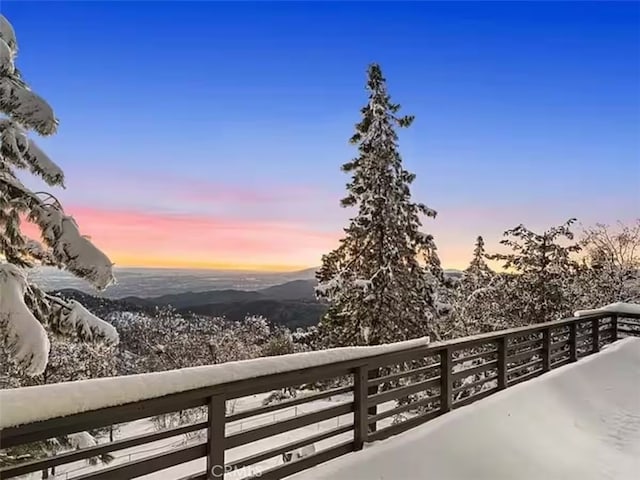 2012 Poplar Dr, Running Springs, CA 92382 - view of snow covered back of property